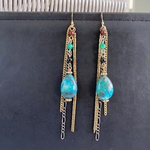 Upcycled vintage chain earrings